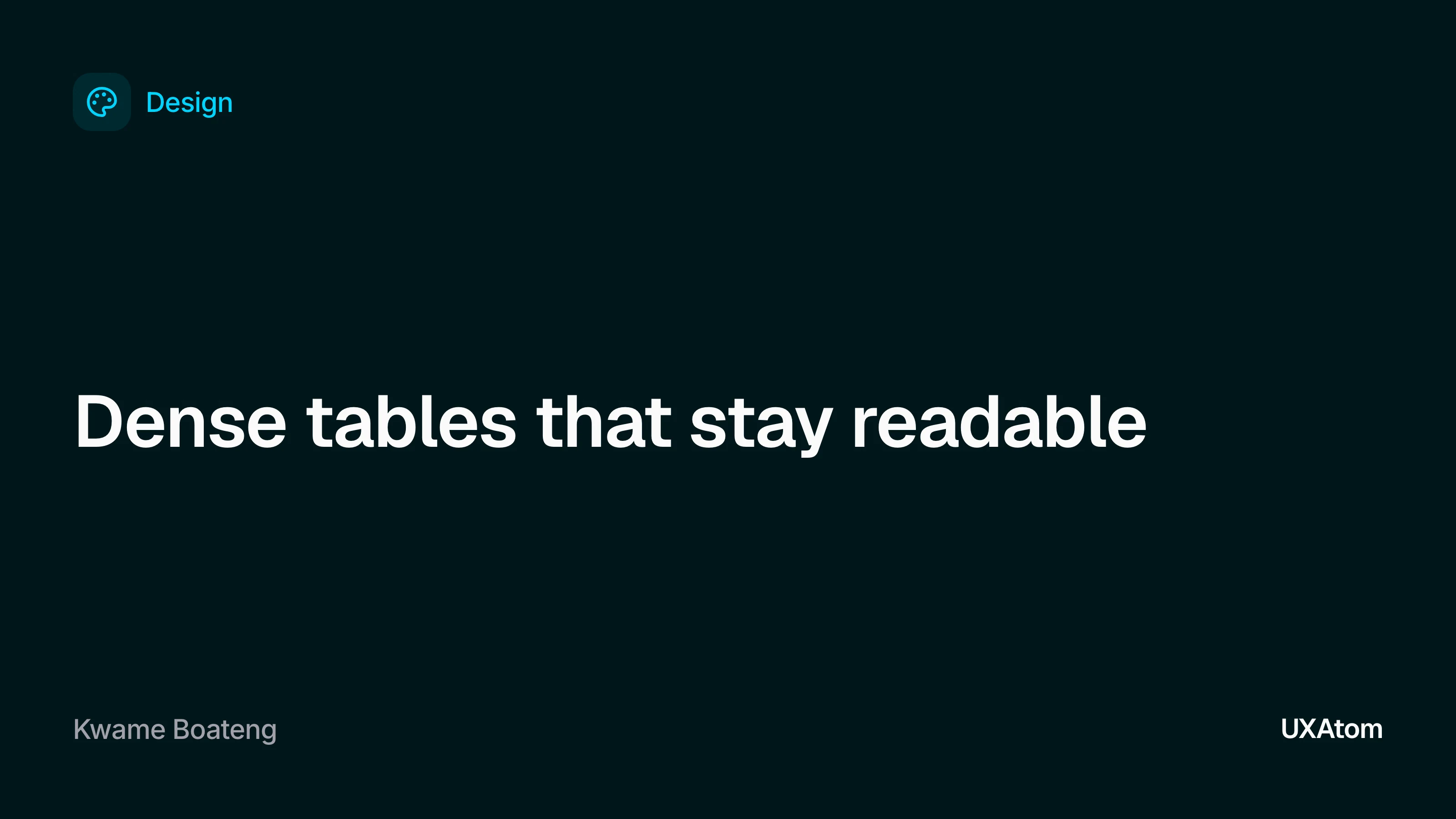 Dense tables that stay readable