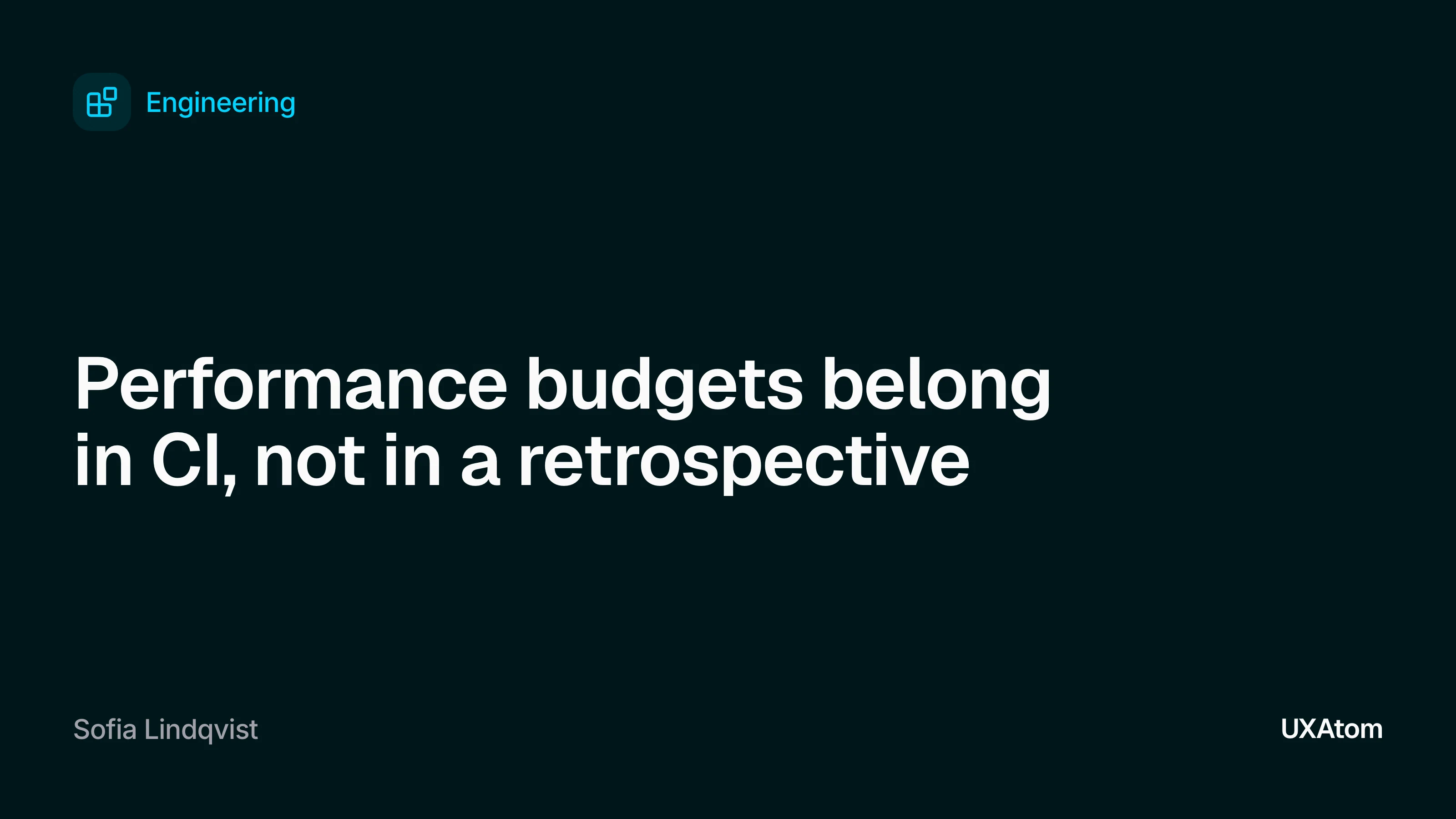 Performance budgets belong in CI, not in a retrospective