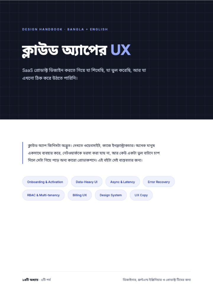 Cover of ক্লাউড অ্যাপ UX গাইড