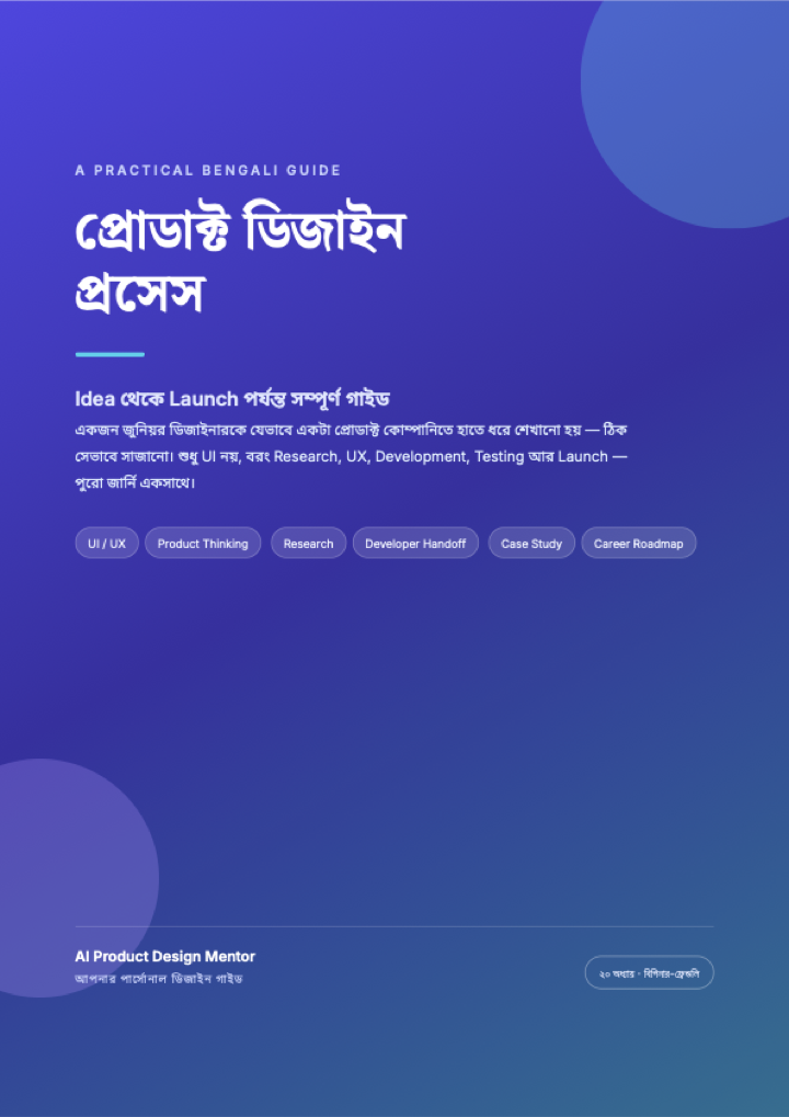 Cover of প্রোডাক্ট ডিজাইন প্রসেস